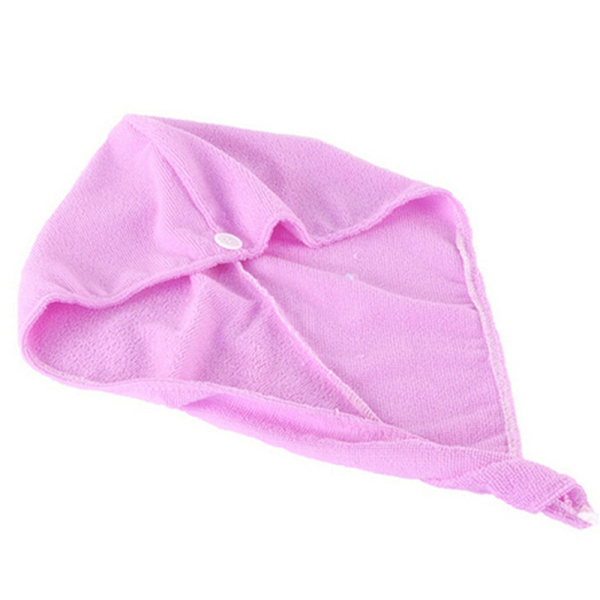 Mikrofiber hårinpackning Handdukstorkbad Spa Head Cap Turban Twis Purple