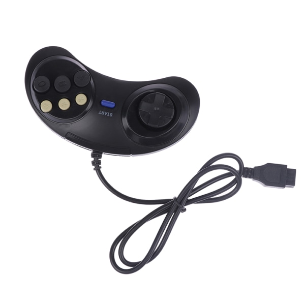 Classic Wired 6 Buttons Joypad Handle Game Controller för SEGA