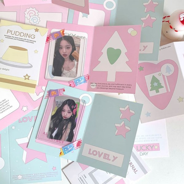 10PCS Ins Fashion e Kpop 3-tums fotokort Baksida Card DIY Packin A3