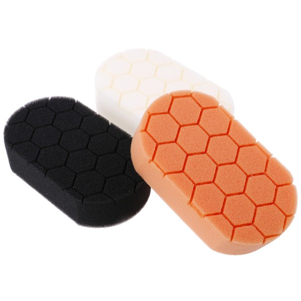 3st Hex-logic Hand Applikator Sponge Waxing Pad Polerkuddar