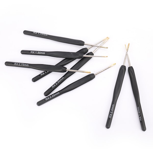 8 st/ set Black Knitting s Virknålar för stickad DIY Craft Loom