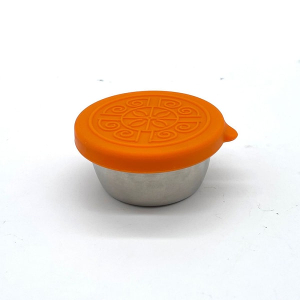 Salladskryddbehållare med lock Läcksäker doppsås C Orange