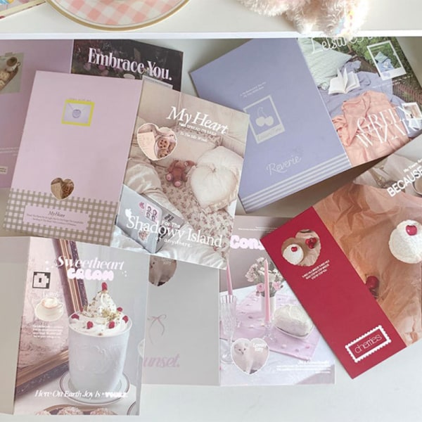 10PCS Ins Fashion e Kpop 3-tums fotokort Baksida Card DIY Packin A3