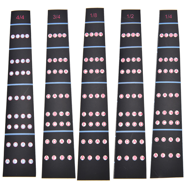 1/8-4/4 Violin Intonation Stickers Gripbräde Marker Nybörjare L 1/2