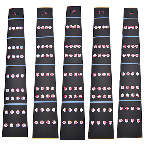 1/8-4/4 Violin Intonation Stickers Gripbräde Marker Nybörjare L 3/4