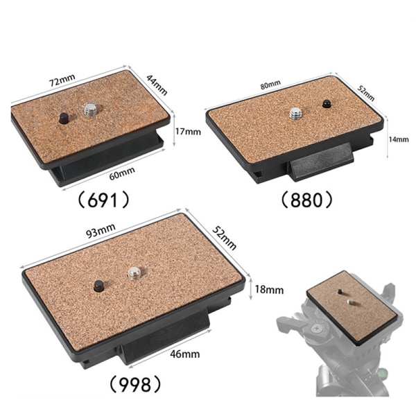 Kameraplatta Snabbkopplingsplatta Universal stativplatta Monopod A