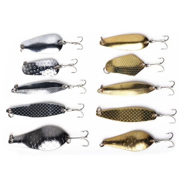 Lua Paljetter Guld Silver Lure Flat Vibration Double Curved Metal sliver C