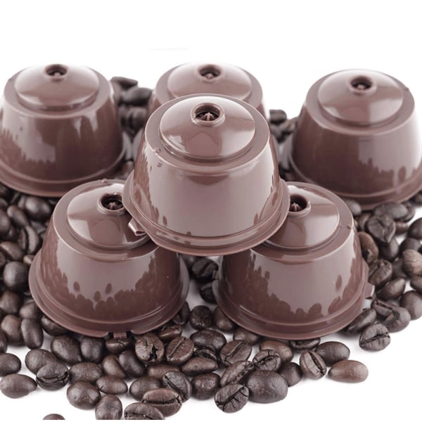 3 st Återanvändbar kaffekapselfilterkopp för Dolce Gusto Refill Brown