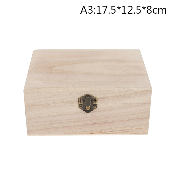 Case i trä med lock Smyckesförvaringsbehållare A3
