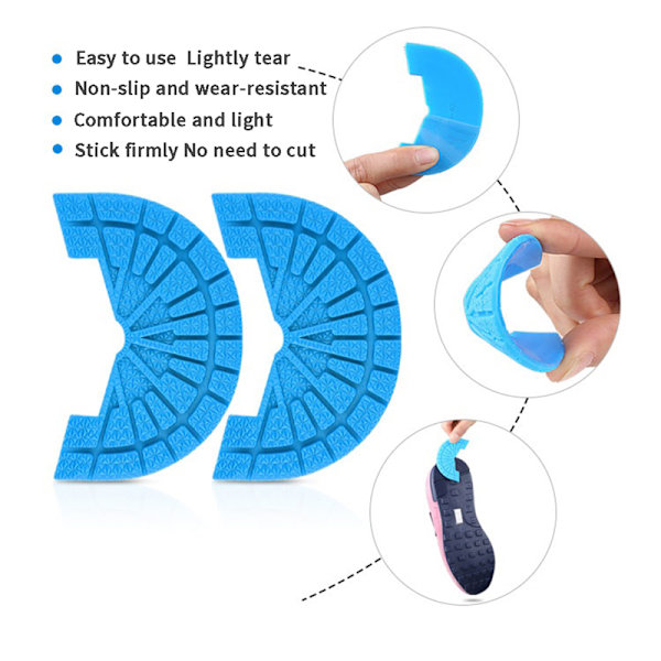 Skohälskydd för Sneaker Slitstark Sole Sticker Sel Light Blue3