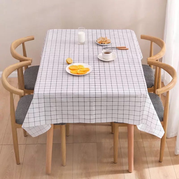 Rectangula Grid Printed Duk Vattentät Oljetätt Kök Coffee 90*137cm