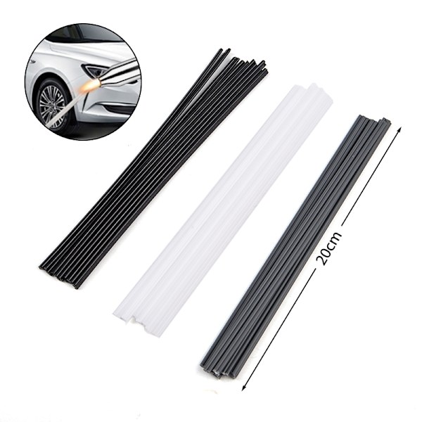 10 st 20 cm svetsstång PP/PVC/PE Stick Plast Svetsare Bumper R White PP