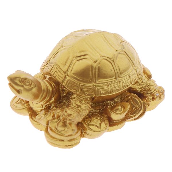 Turtle Resin Ornament Koppar Turtle Ornament Feng Shui Furnis Gold