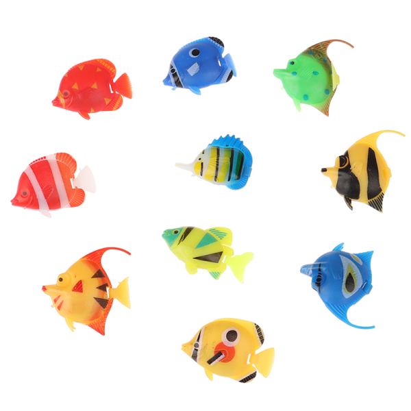 10st Aquarium Fish Tank Artificiell Flytande Fisk Pet Inredning Eller
