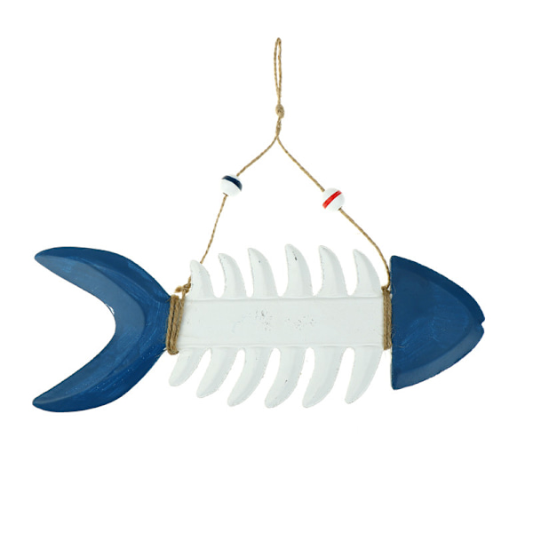 VÄLKOMMEN Fisk Skelett Fisk Nautical Vägghängande Vintage Wood S