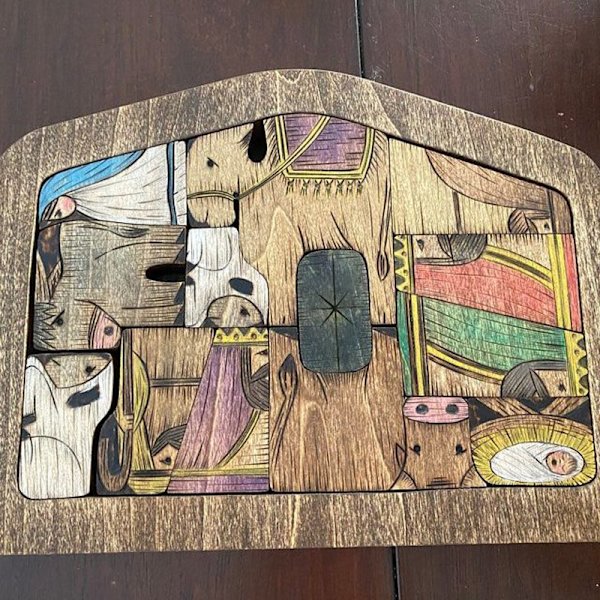 Wooden Jesus Puzzles Nativity Set Nativity Puzzle Puzzle Game K
