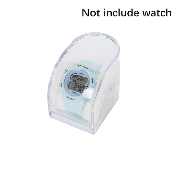 1 st rektangulär genomskinlig låda Watch Display Förvaring H