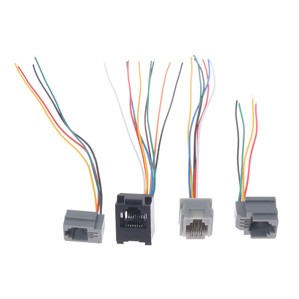 5PCS 616E 623k 616M 641D RJ11\RJ12\RJ45 honuttag för telefon Black 150mm