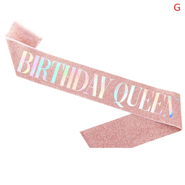 Födelsedag Queen/Girl Satin Sash 21 Födelsedag Sash Party Supplies B