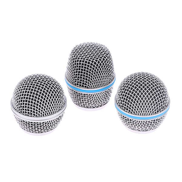 Mikrofonersättningshuvud Stål SM58 Mesh Handhållen mikrofon C