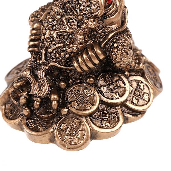 1st Fortune Frog Feng Shui Lucky Money Padda Hemmakontor Dekor Bronze