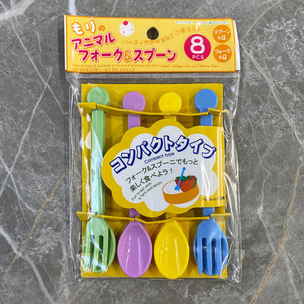 1Set Fruktgaffel Dessertsked Bestick Tårta Dessert Bento Lun