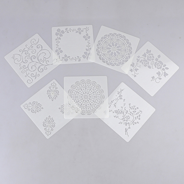7st Craft Scrapbooking Präglingsmall Gör själv väggmålning La