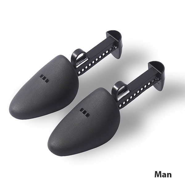 1 par plastsko Tree Shaper Shapes Bår Justerbar för Black Man