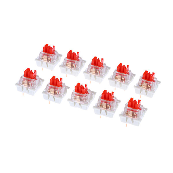 10st Dammtät Switch för Mekaniskt tangentbord Axis Taktil MX Red