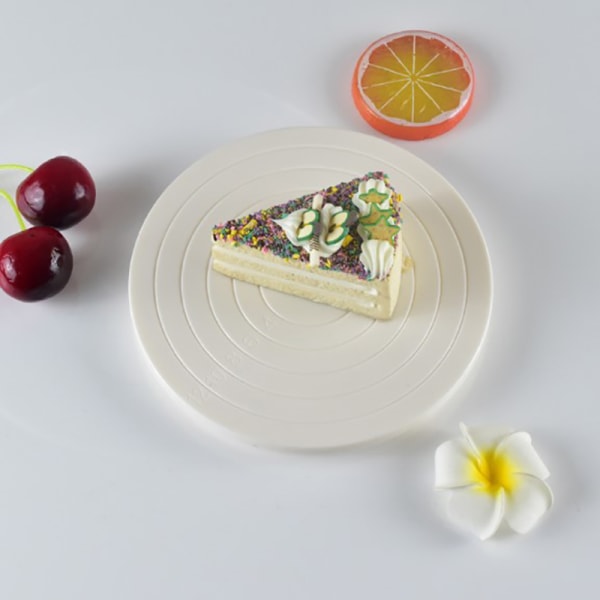 14cm DIY Cake Rotary Bord Plast Fondant Cake Turntable Rund White