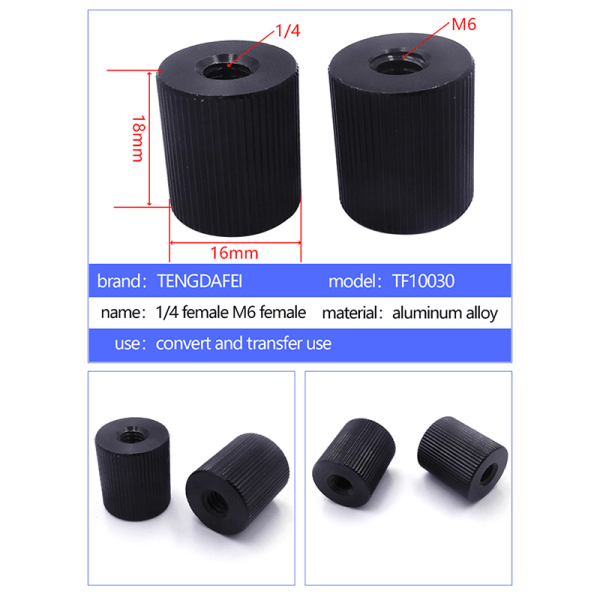 1st kameraskruv 1/4 till M4 M5 M6 M8 M10 3/8 omvandlingsskruv Tr 30
