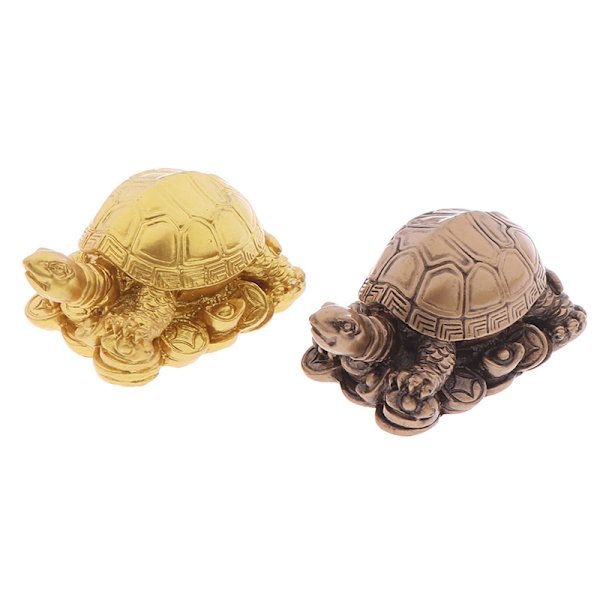 Turtle Resin Ornament Koppar Turtle Ornament Feng Shui Furnis Bronze