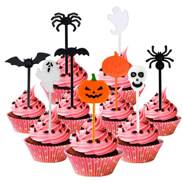 10 st/ set Tecknade barn Tårta Dessert Pick Tandpetare Lunch Pi 10pcs