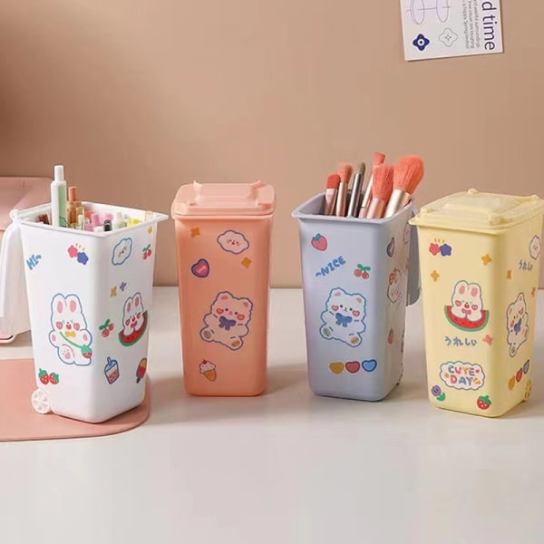 Mini papperskorg 4-färgad sopförvaringslåda Vardagsrum C Pink
