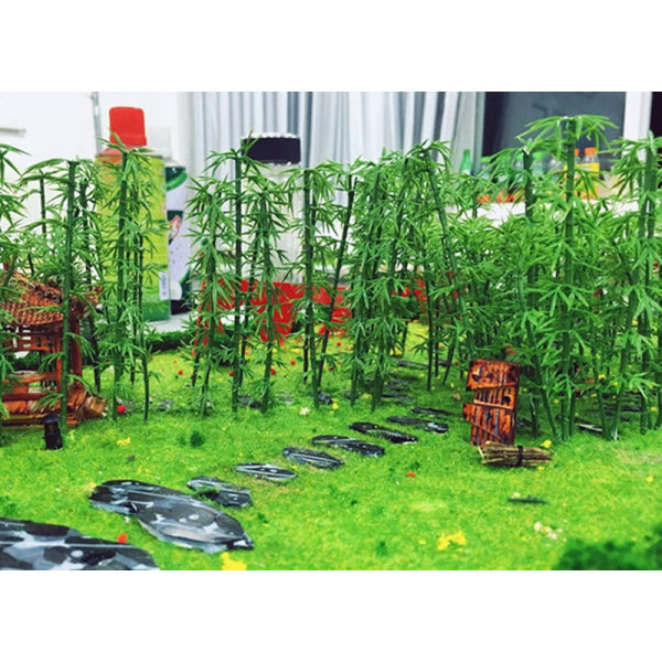 10st Artificiell Simulering Dollhouse Dekorationer Bamboo Lea
