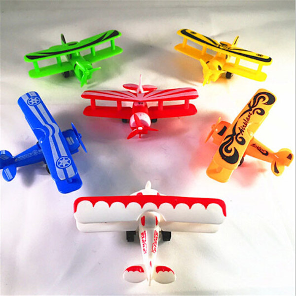 Mini Vintage Plast Plane Model Aircraft Glider Biplane Airpla