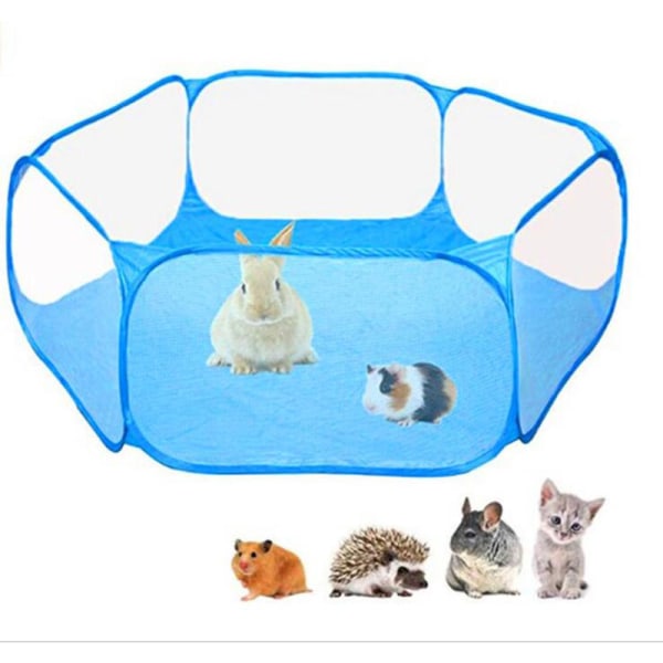 Portabel liten husdjursbur Transparent igelkottshamstertält Playp Blue