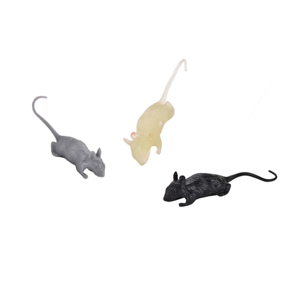 2st Joke Toy Mock Plastic Mouse Prank Trick black