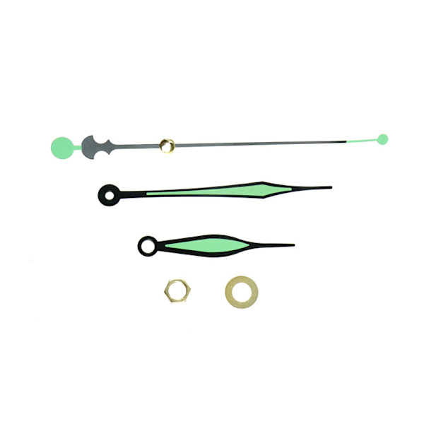 1 set självlysande Silent Quartz Väggklocka Spindelrörelsemekanism