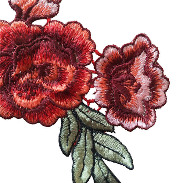 2st/ set Rose Blommor Patch Blommor broderade applikationslappar