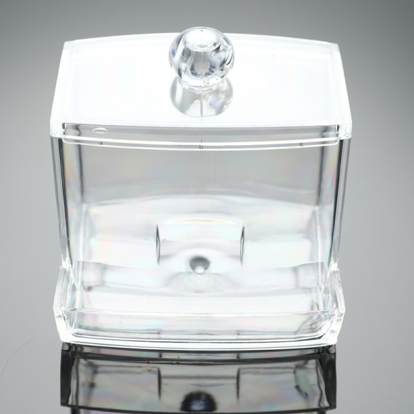 Akryl bomullspinnar Förvaringshållare Box Portable Transparent Ma 1