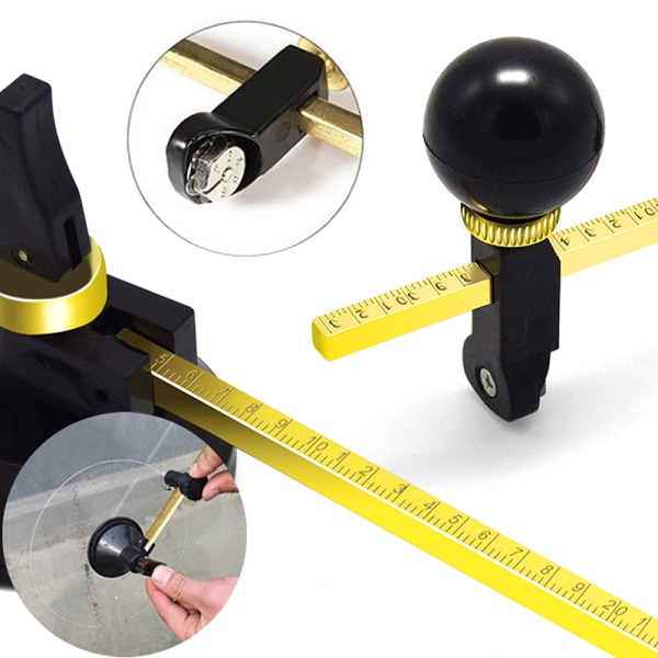 1PC Professional Circle Circular Glass ter Med Runt Handtag Su A