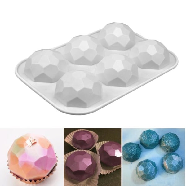 3D Gemstone Design Choklad Form DIY Diamond Mousse M