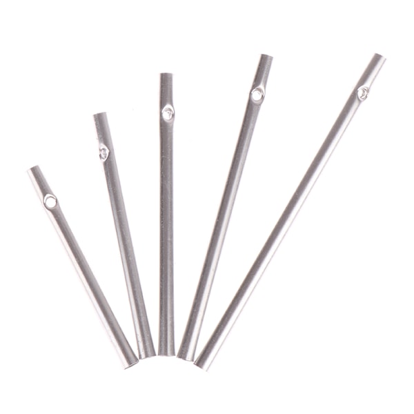 5 st Olika längder Wind Chime Tubes Set Silver Tone Wind Chi