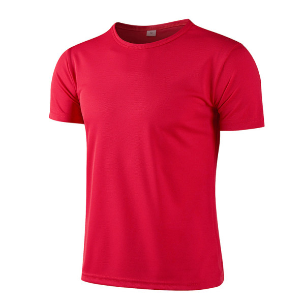 Sommar T-shirt för män Casual Vita T-shirts Man kortärmad T red L