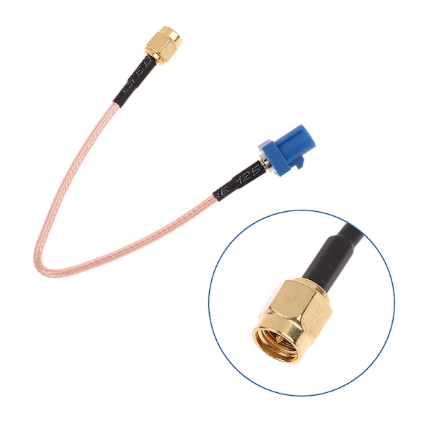 Fakra C Adapterkontakt till SMA Hane GPS-antennförlängningskabel RG