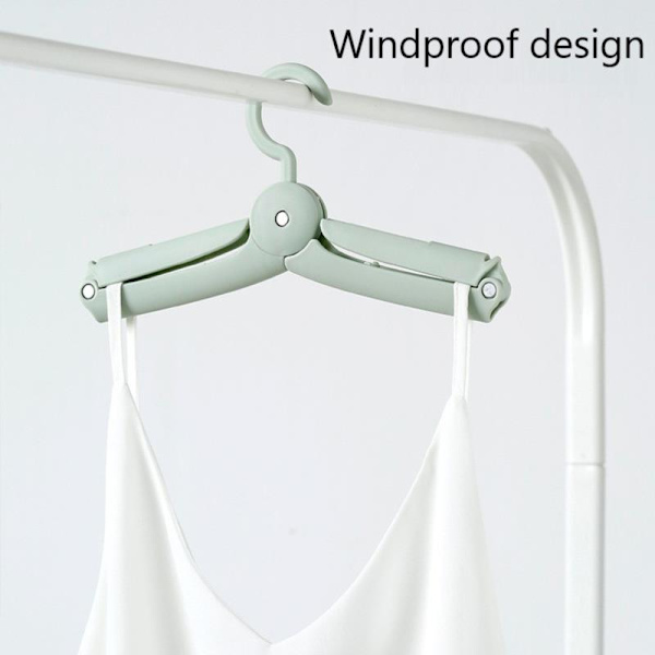 Mini Travel hopfällbar garderob Klädhängare Hem Portable Windpr Green