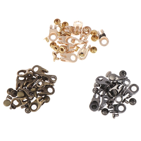 10 set Alloy Boot Spetskrokar Spetsbeslag med nitar Camp Hi