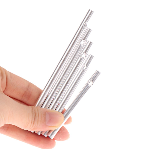 5 st Olika längder Wind Chime Tubes Set Silver Tone Wind Chi