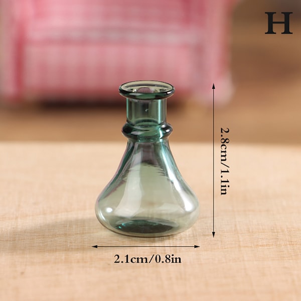 1st 1:12 Dockhus Miniatyrglasvas Blomsterarrangör Förvaring H